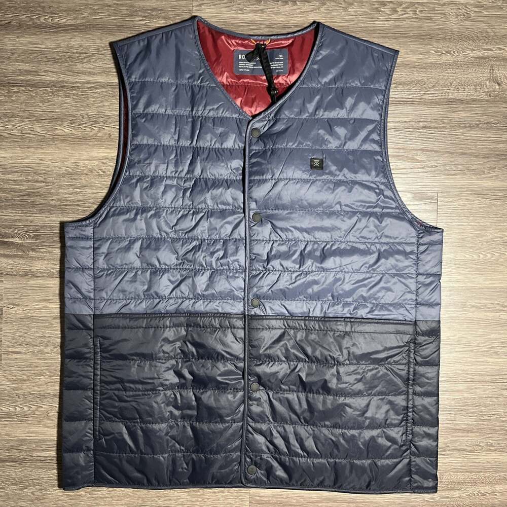 ROARK Chopper Vest Men's XL Slim Quilted Primaloft Puffer Snap Packable DWR EUC